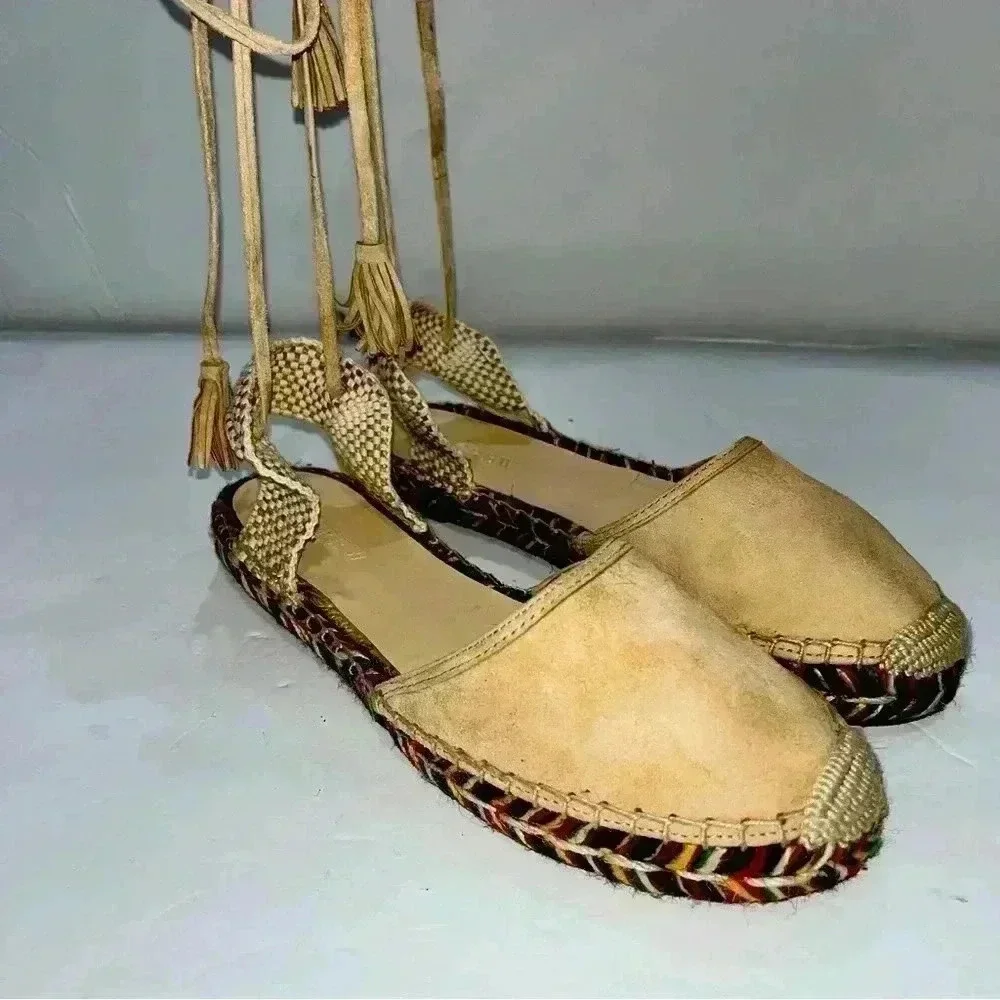 J. Crew Desert Canyon Espadrille Ankle wrap, tassel tie, Suede upper sho… ❤️